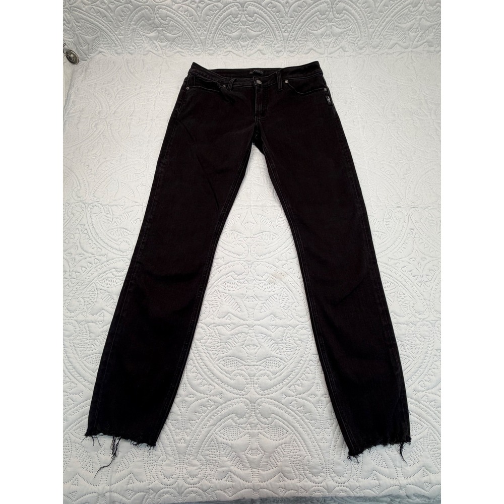 Silver Jeans Co Tuesday Skinny Black Raw Hem Low Rise Jeans W30 L29 L12030SBK590